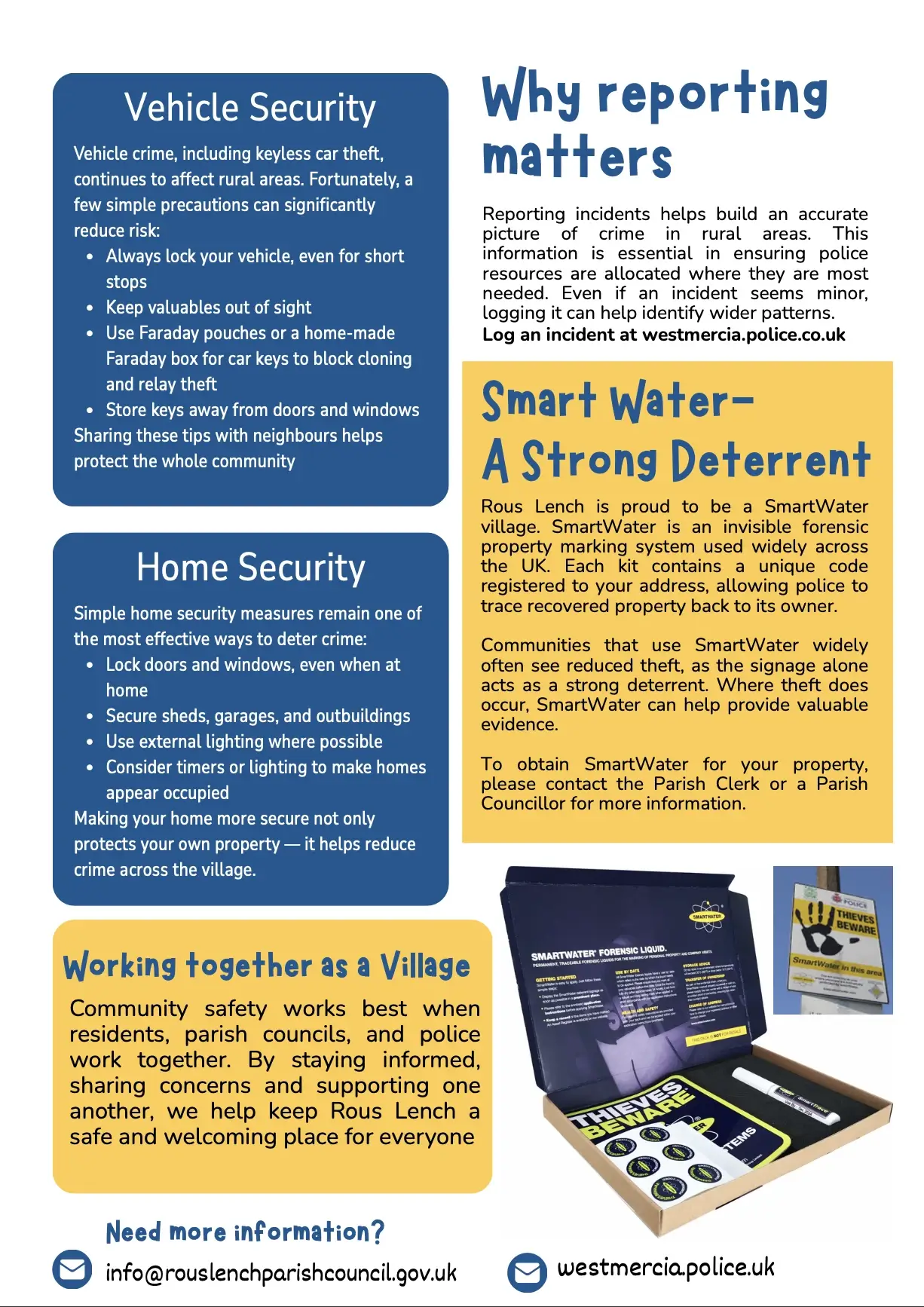 Keeping Rous Lench Safe bulletin, page 2